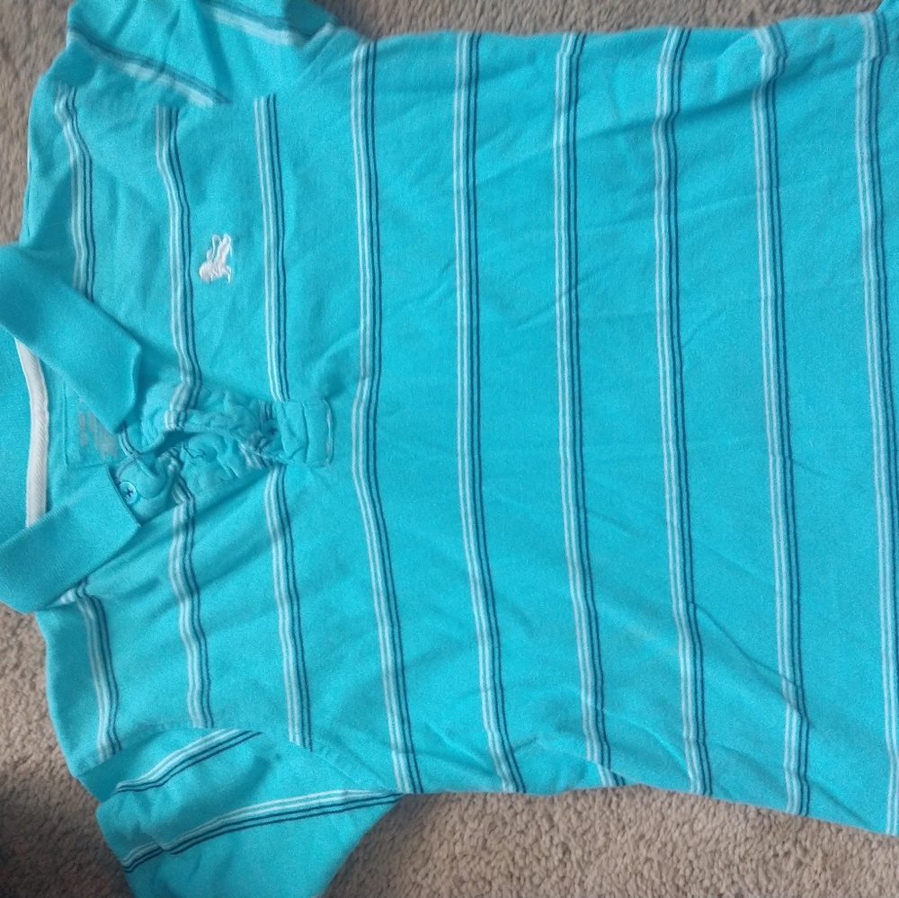 Old Navy Blue striped Polo t-shirt size medium